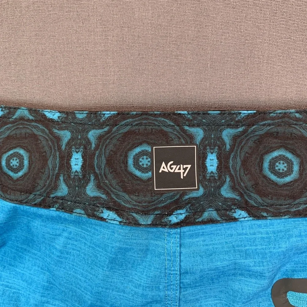 Quiksilver Board Shorts Mens‎ 36 Blue AG47 DryFlight Quick Dry Surf Zip Pocket